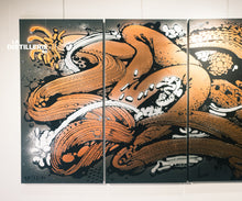 Dragon de Steve Pitocco — peinture gestuelle contemporaine au Filing sur toile