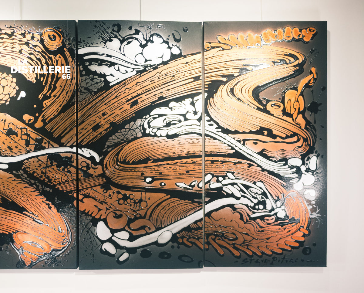 Œuvre Dragon par Steve Pitocco — technique du Filing, mouvement suspendu et art contemporain