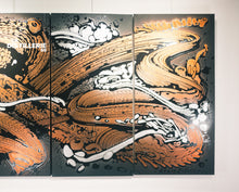 Œuvre Dragon par Steve Pitocco — technique du Filing, mouvement suspendu et art contemporain