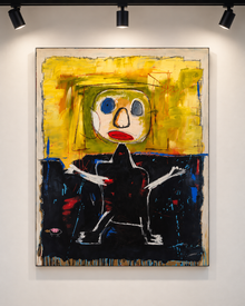 Thierry Clamens, Et alors ? (2024), tableau contemporain à l’acrylique et à la résine, vue de face encadrée