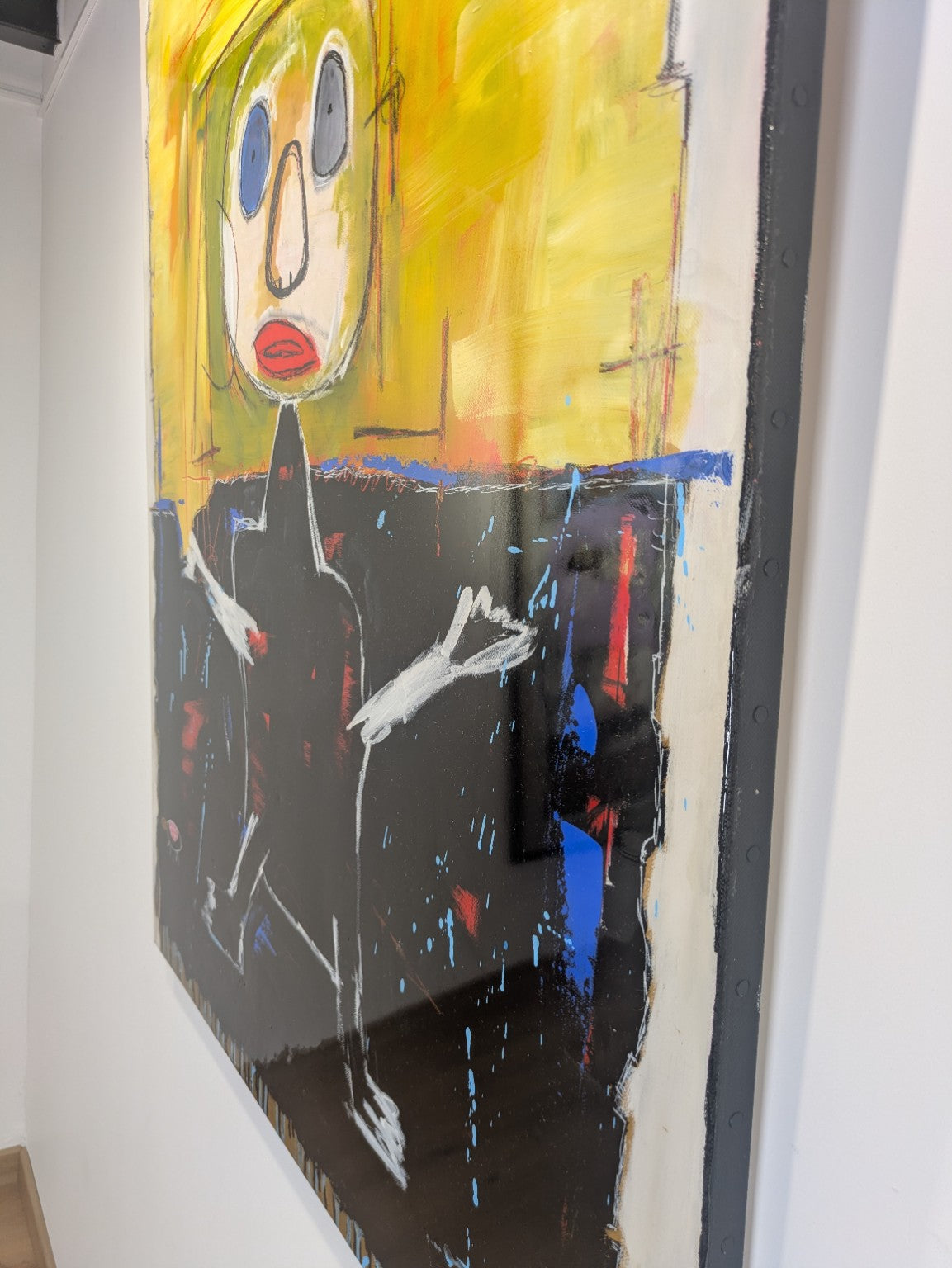 Thierry Clamens, Et alors ? (2024), vue de profil et épaisseur du tableau