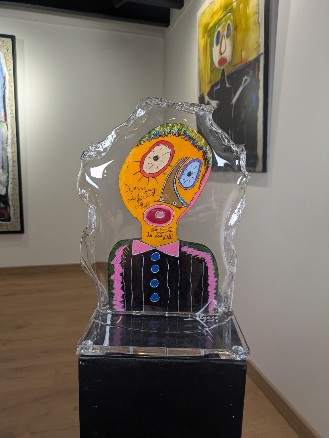 Thierry Clamens, L’écoute (2026), face avant exposée à La Distillerie 66, Torreilles