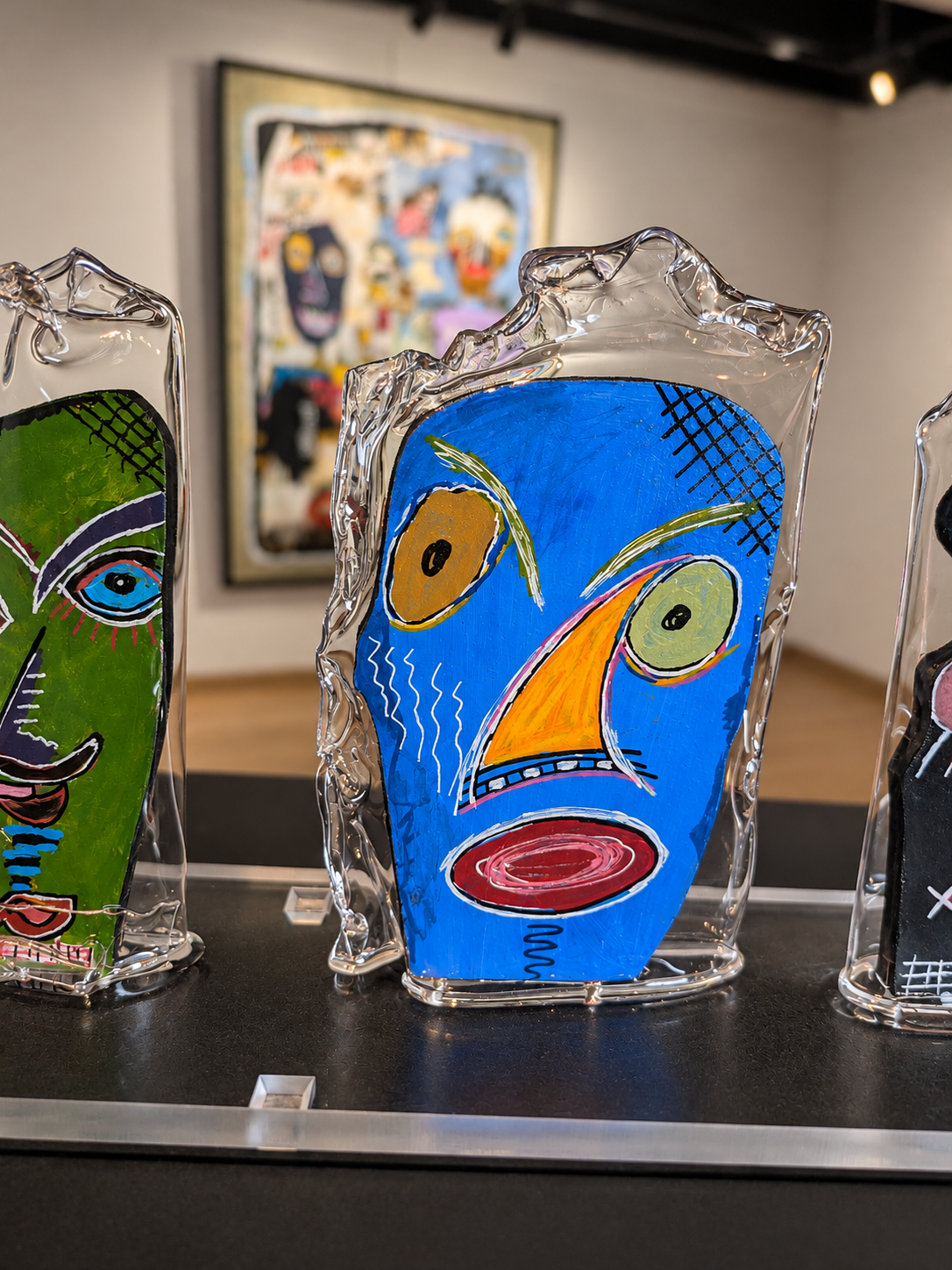 Thierry Clamens, Les Daltons, détail du visage bleu au nez jaune