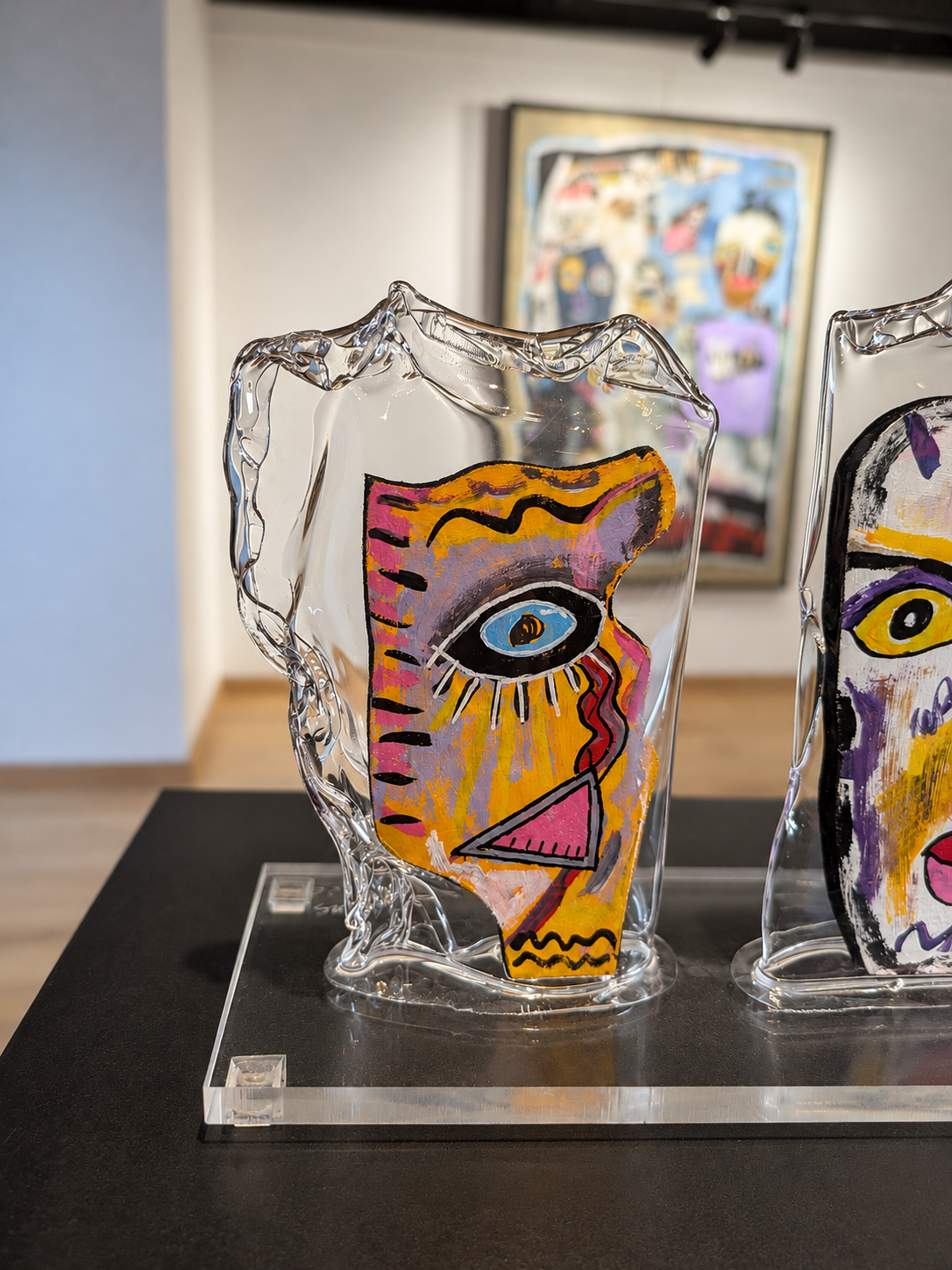 Thierry Clamens, Les Daltons, détail du visage jaune et violet