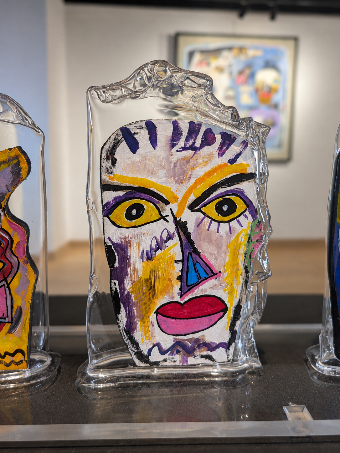 Thierry Clamens, Les Daltons, détail du visage aux yeux jaunes
