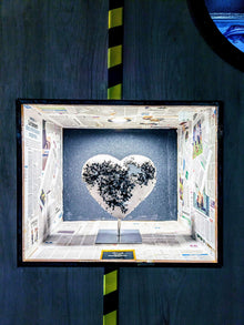 Amour — sculpture originale de Tiguéné en aluminium coulé, cœur contemporain