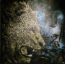 Lion — œuvre originale de Katz au spray et à l’acrylique sur toile, street art animalier